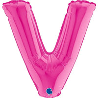 Letter Ballon V Roze - 35 cm - Ballonnenshop.nl
