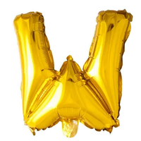 Letter Ballon W - Goud - 41 cm - Ballonnenshop.nl