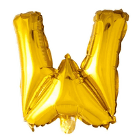 Letter Ballon W Goud - 41 cm - Ballonnenshop.nl