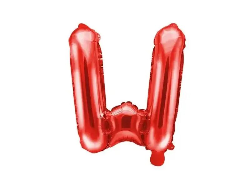 Letter Ballon W Rood - 35 cm - Ballonnenshop.nl
