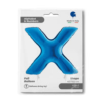 Letter Ballon X Blauw - 102 cm - Ballonnenshop.nl