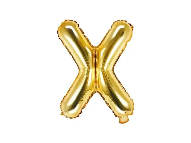 Letter Ballon X Goud - 35 cm - Ballonnenshop.nl