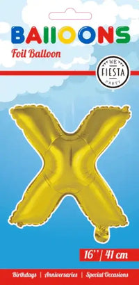 Letter Ballon X - Goud - 41 cm - Ballonnenshop.nl