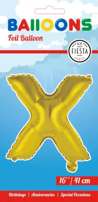 Letter Ballon X - Goud - 41 cm - Ballonnenshop.nl