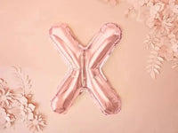 Letter Ballon X Rose Goud - 35 cm - Ballonnenshop.nl