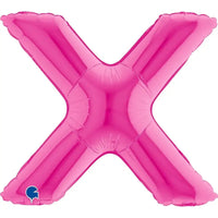 Letter Ballon X Roze - 35 cm - Ballonnenshop.nl