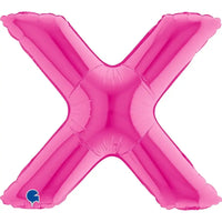 Letter Ballon X Roze - 35 cm - Ballonnenshop.nl