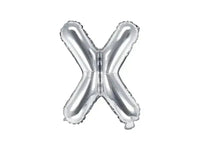 Letter Ballon X Zilver - 35 cm - Ballonnenshop.nl