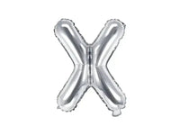 Letter Ballon X Zilver - 35 cm - Ballonnenshop.nl