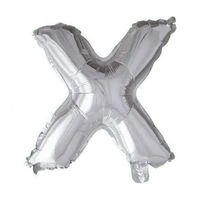 Letter Ballon X - Zilver - 41 cm - Ballonnenshop.nl
