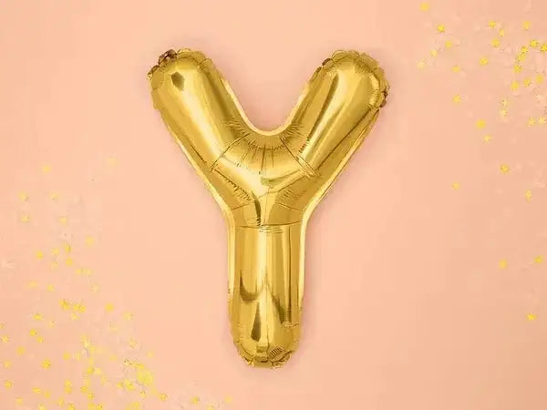 Letter Ballon Y Goud - 35 cm - Ballonnenshop.nl