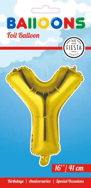 Letter Ballon Y - Goud - 41 cm - Ballonnenshop.nl