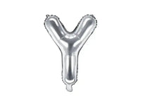 Letter Ballon Y Zilver - 35 cm - Ballonnenshop.nl
