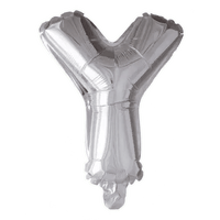 Letter Ballon Y Zilver - 41 cm - Ballonnenshop.nl