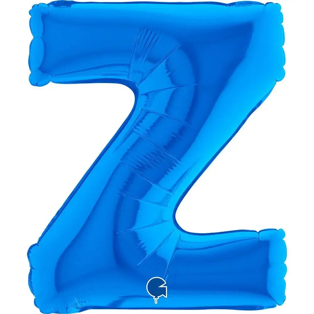 Letter Ballon Z Blauw - 35 cm - Ballonnenshop.nl