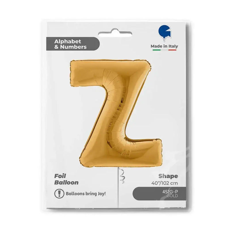 Letter Ballon Z Goud 102 cm - Ballonnenshop.nl