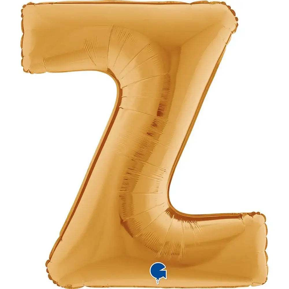 Letter Ballon Z Goud 102 cm - Ballonnenshop.nl