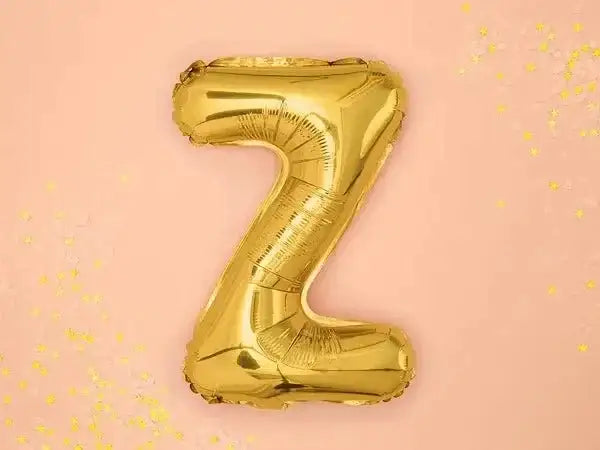 Letter Ballon Z Goud - 35 cm - Ballonnenshop.nl