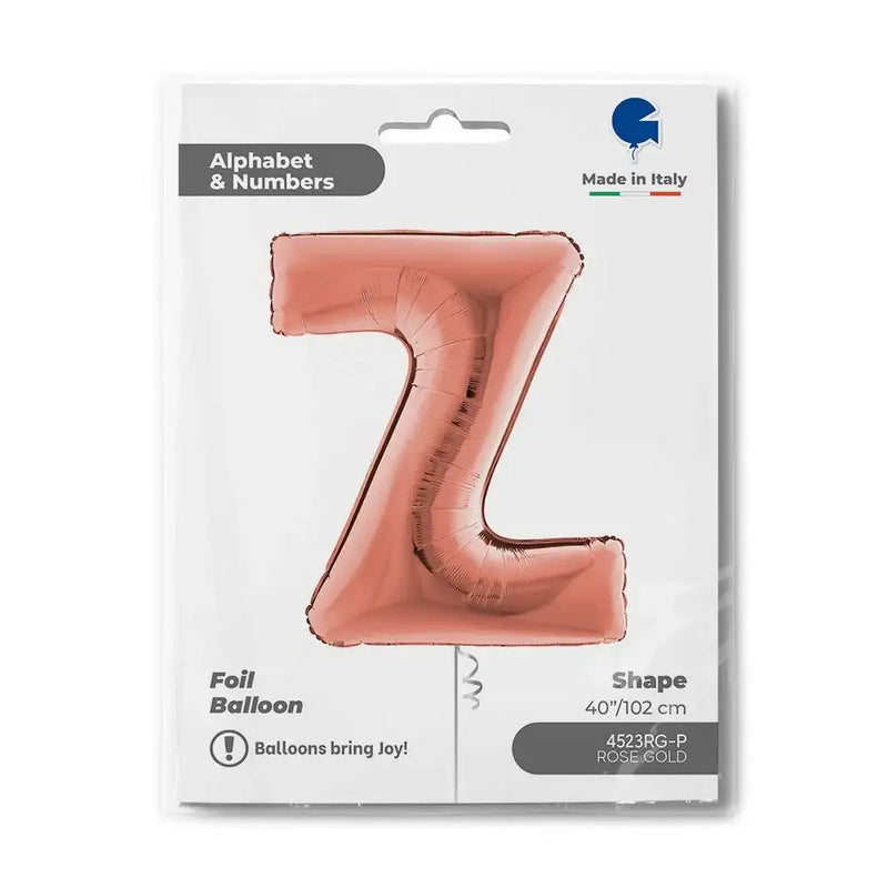 Letter Ballon Z Rose Goud - 102 cm - Ballonnenshop.nl