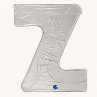 Letter Ballon Z Zilver 102 cm - Ballonnenshop.nl