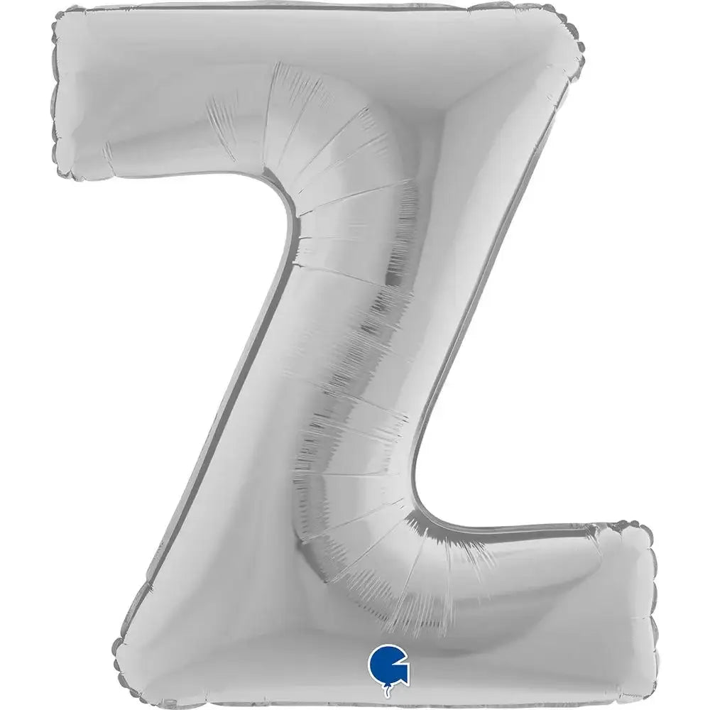 Letter Ballon Z Zilver 102 cm - Ballonnenshop.nl