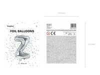 Letter Ballon Z Zilver - 35 cm - Ballonnenshop.nl