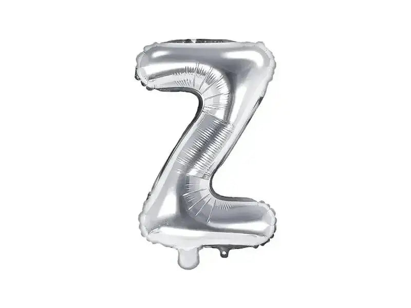 Letter Ballon Z Zilver - 35 cm - Ballonnenshop.nl