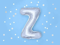 Letter Ballon Z Zilver - 35 cm - Ballonnenshop.nl