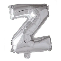 Letter Ballon Z - Zilver - 41 cm - Ballonnenshop.nl