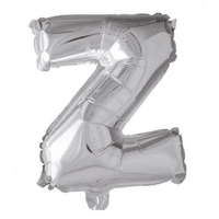 Letter Ballon Z Zilver - 41 cm - Ballonnenshop.nl