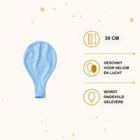 Licht Blauwe Ballonnen Metallic 10 Stuks 30 cm - Ballonnenshop.nl