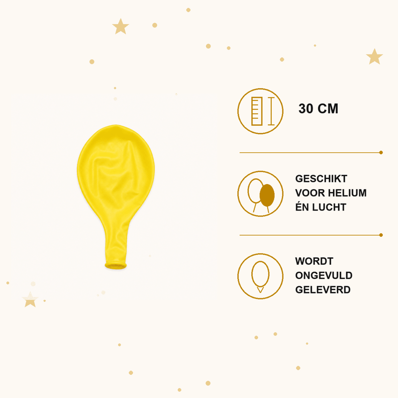 Licht Gele Ballonnen 10 Stuks 30 cm - Ballonnenshop.nl