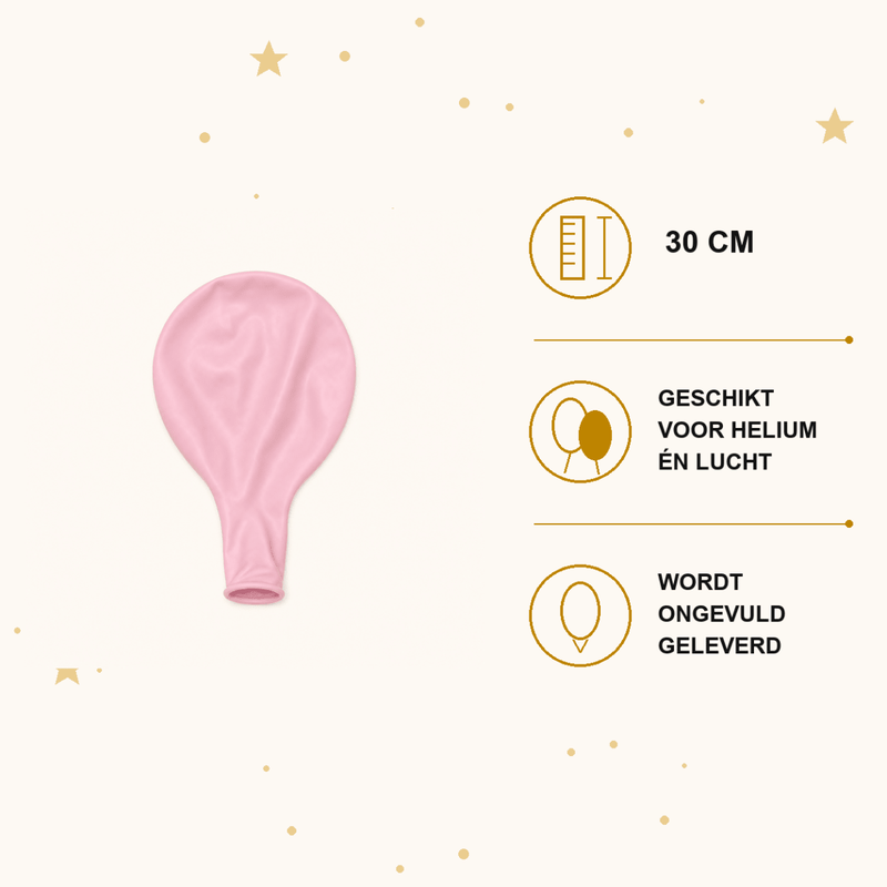 Licht Roze Ballonnen 10 Stuks 30 cm - Ballonnenshop.nl