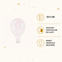 Licht Roze Confetti Ballonnen - 6 stuks - 30,5 cm - Ballonnenshop.nl