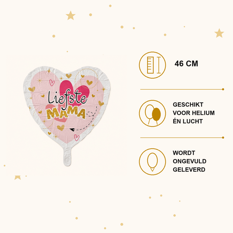 Liefste Mama Folie Ballon - 46 cm - Ballonnenshop.nl