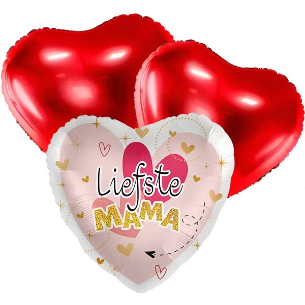 Liefste Mama Trosje Helium Ballonnen - Gevuld Met Helium - Ballonnenshop.nl