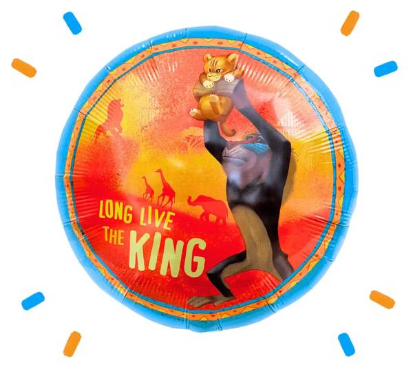 Long Live The King Lion King Helium Ballon - Gevuld Met Helium - 46 cm - Ballonnenshop.nl