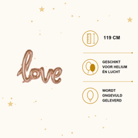 Love Folie Ballon Rose Goud - 119 cm - Ballonnenshop.nl