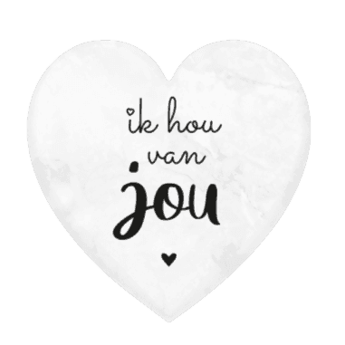 Marmer Hartje - Ik Hou Van Jou - Ballonnenshop.nl