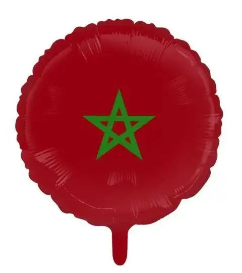 Marokkaanse Vlag Folie Ballon - 45 cm - Ballonnenshop.nl