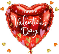 Mega Happy Valentines Day Hart Ballon - Gevuld Met Helium - 71 cm - Ballonnenshop.nl