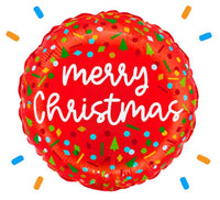 Merry Christmas Confetti Helium Ballon - Gevuld Met Helium - 46 cm - Ballonnenshop.nl