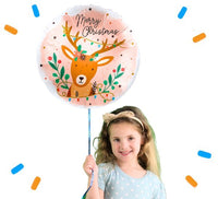 Merry Christmas Rendier Helium Ballon - Gevuld Met Helium - 46 cm - Ballonnenshop.nl