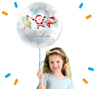 Merry Christmas Santa & Vrienden Helium Ballon - Gevuld Met Helium - 46 cm - Ballonnenshop.nl