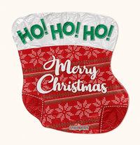 Merry Christmas Sok Folie Ballon - 45 cm - Ballonnenshop.nl