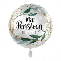 Met Pensioen Gefeliciteerd Folie Ballon - 43 cm - Ballonnenshop.nl