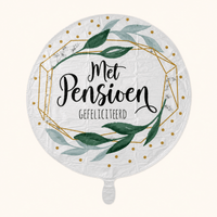 Met Pensioen Gefeliciteerd Folie Ballon - 43 cm - Ballonnenshop.nl