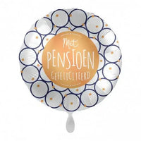 Met Pensioen Gefeliciteerd Folie Ballon Gevormd - 43 cm - Ballonnenshop.nl