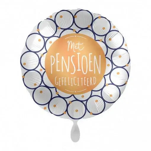 Met Pensioen Gefeliciteerd Folie Ballon Gevormd - 43 cm - Ballonnenshop.nl