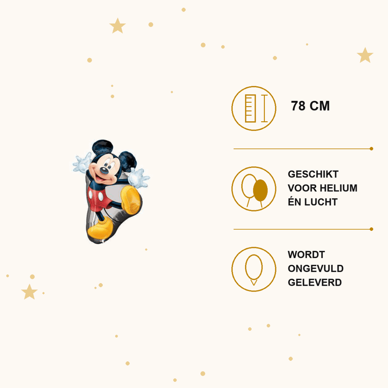 Mickey Mouse Folie Ballon - 78 cm - Ballonnenshop.nl